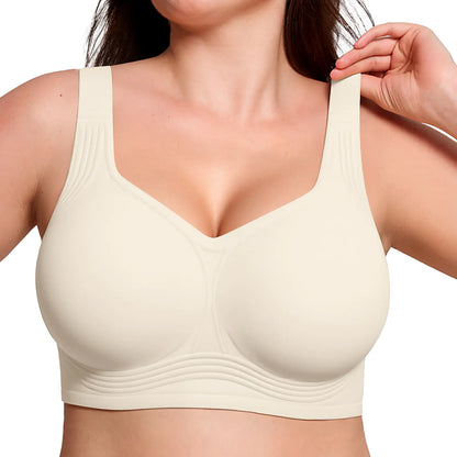 OEAK Womens Jelly Bras Full Coverage Wireless Supportive Bra Push up plus Size Comfort Soft No Underwire Seamless Comfortable Wireless T-Shirt Everyday Bras Wings