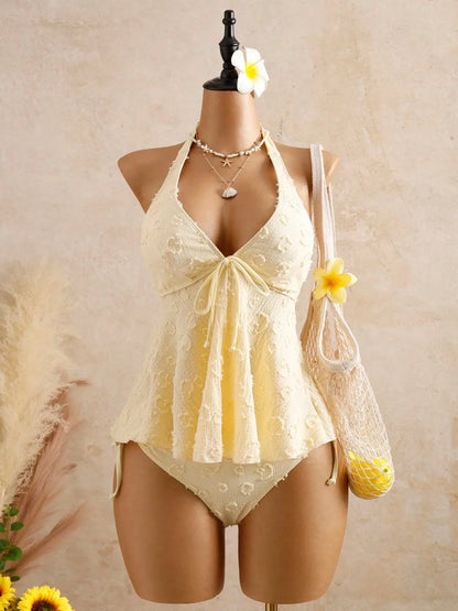 Women'S Fashion Tankini Swimsuit, Stylish Two-Piece Swimwear, Comfortable Beachwear, Perfect for Pool Parties and Vacations
