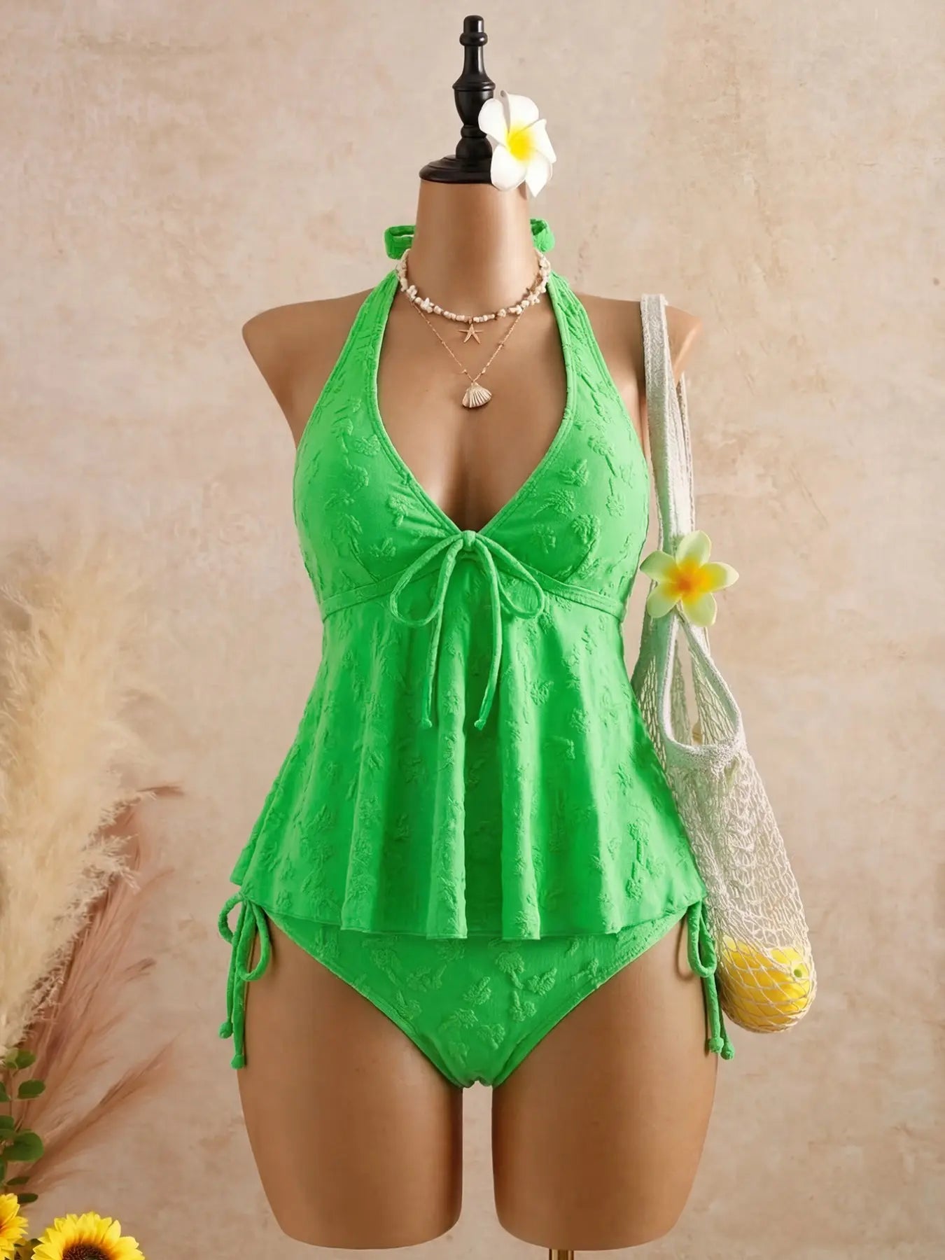 Women'S Fashion Tankini Swimsuit, Stylish Two-Piece Swimwear, Comfortable Beachwear, Perfect for Pool Parties and Vacations