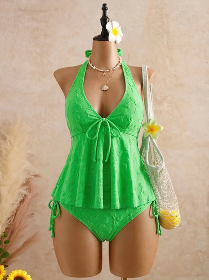 Women'S Fashion Tankini Swimsuit, Stylish Two-Piece Swimwear, Comfortable Beachwear, Perfect for Pool Parties and Vacations
