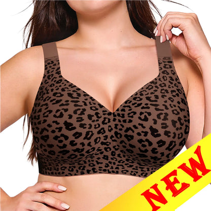 OEAK Womens Jelly Bras Full Coverage Wireless Supportive Bra Push up plus Size Comfort Soft No Underwire Seamless Comfortable Wireless T-Shirt Everyday Bras Wings