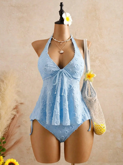 Women'S Fashion Tankini Swimsuit, Stylish Two-Piece Swimwear, Comfortable Beachwear, Perfect for Pool Parties and Vacations